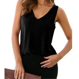2060. Elegant Black Sleeveless Top